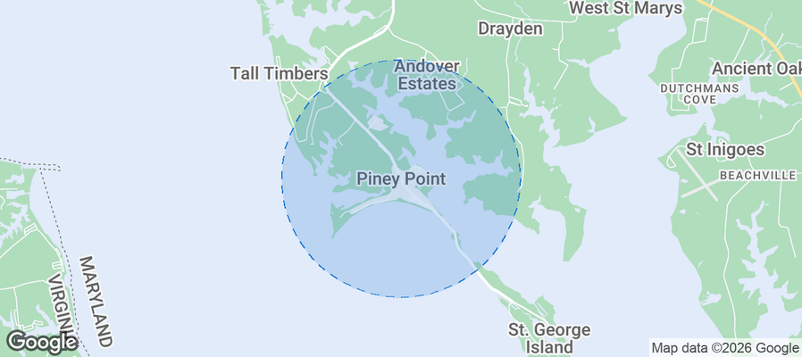 Piney Point Airbnb map